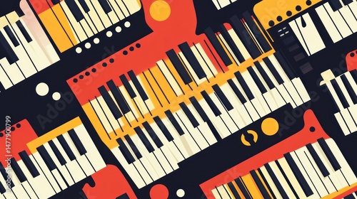 Colorful keyboard pattern (2)