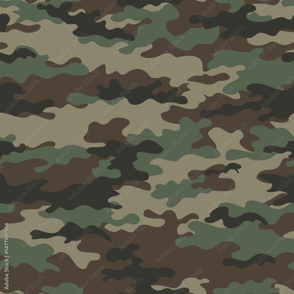 Fototapeta premium trendy camouflage pattern, green forest seamless background