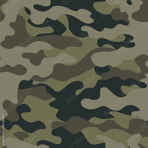 camouflage military pattern, seamless texture for printing, army khaki background
