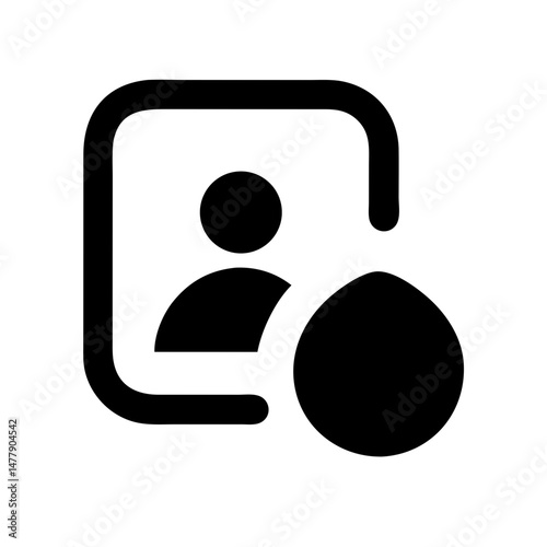 User Tag Icon Representing User Identification or Profile Label