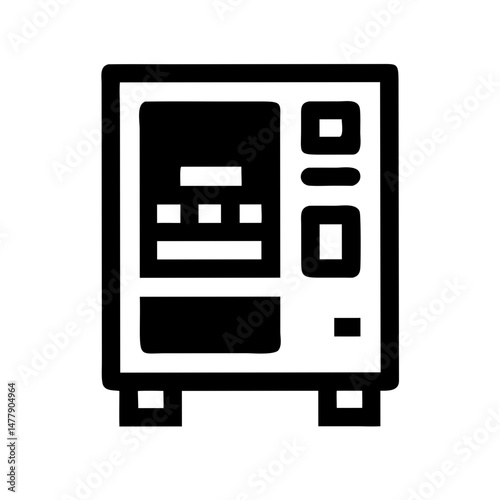 Vending Machine or Automated Kiosk Icon Representing Self-Service Retail System