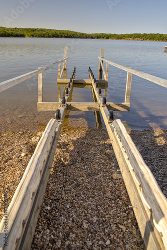 Kayak launch at Lake mineral Wells State Park, Mineral Wells, Texas.