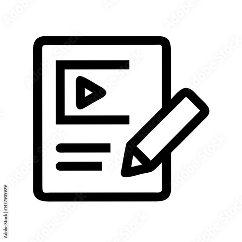 Video Clip Icon Representing Content Editing and Media Production