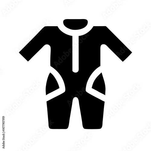 Wetsuit Icon Representing Diving or Surfing Suit for Water Sports