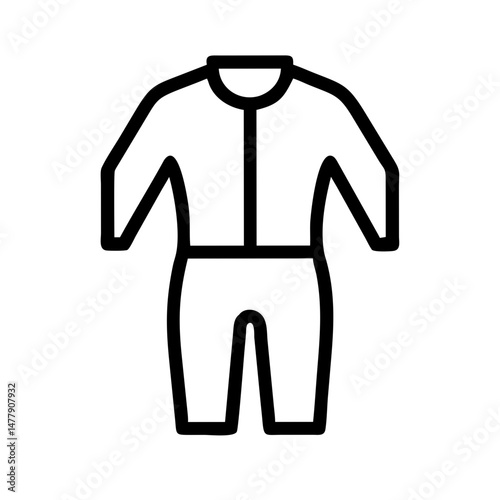 Wetsuit Icon Representing Diving or Surfing Suit for Water Sports