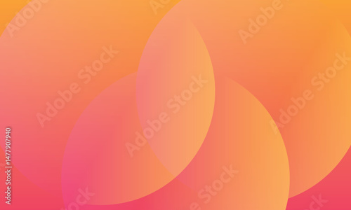 Orange gradient pink color circle abstract background. Dynamic shapes overlay opacity composition. Eps10 vector