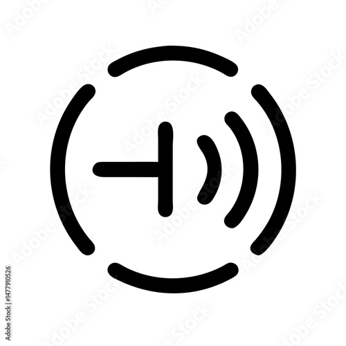 Sound Wave Frequency Icon Representing Audio Signal Transmission