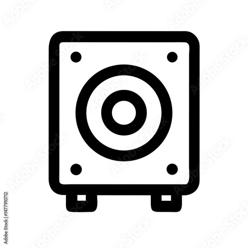 Subwoofer Icon Representing Low Frequency Sound Output