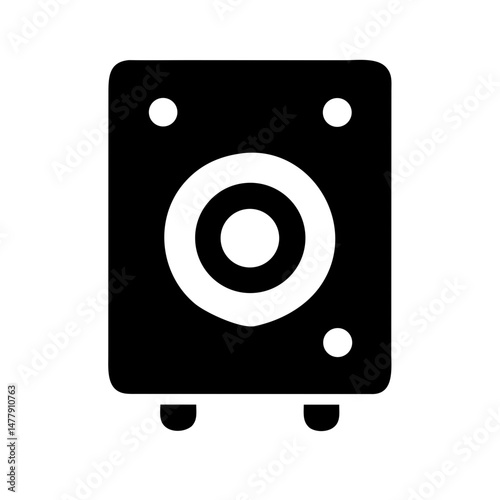 Subwoofer Icon Representing Low Frequency Sound Output
