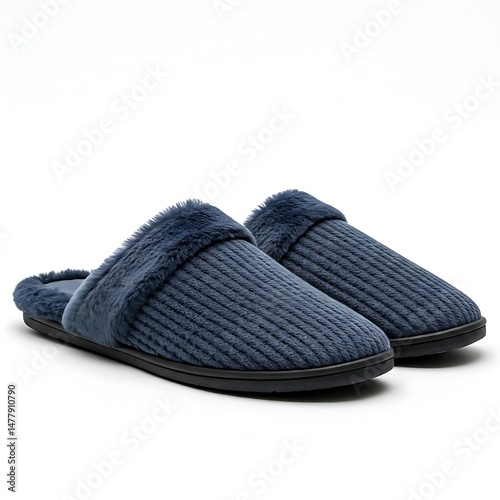 pair of blue slippers