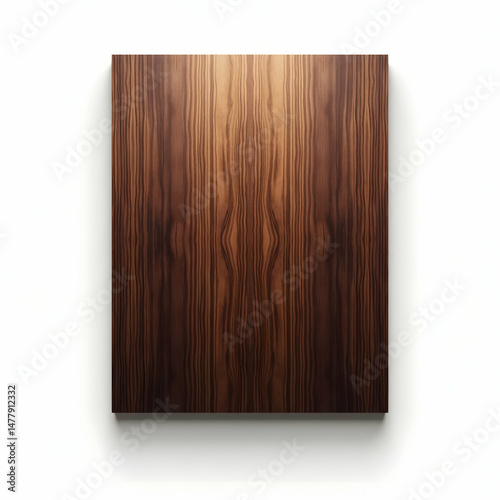 Dark wood board with smooth texture isolated on a transparent background