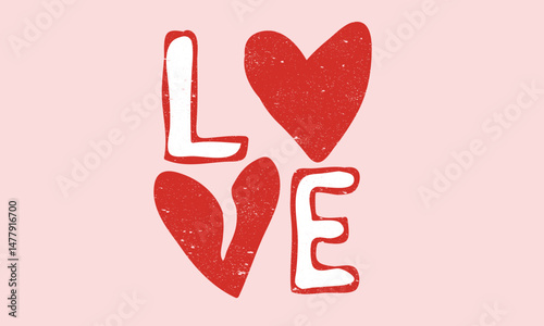 Valentine heart graphic print design.	 Heart line drawing. Love your self artwork for poster, sticker, apparel and others.