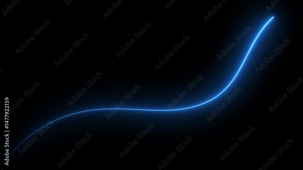 Abstract glowing neon lines waving copy space. Abstract equalizer background.