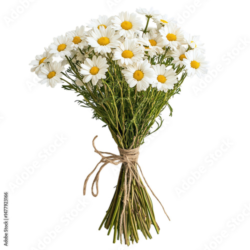 Wallpaper Mural Small Bouquet of Daisies Wrapped with Natural Twine - Fresh Flowers Torontodigital.ca