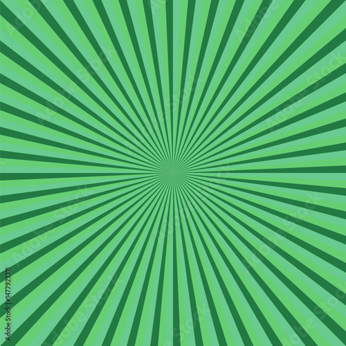 Geometric starburst background  - abstract green vector design