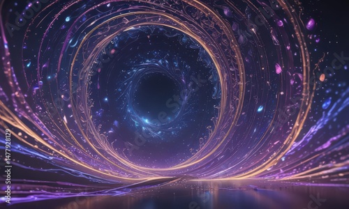 Intricate glowing patterns, iridescent, celestial dance,  shine,  dynamic,  vibrant