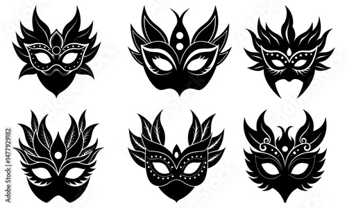Masquerade Mask Silhouette vector