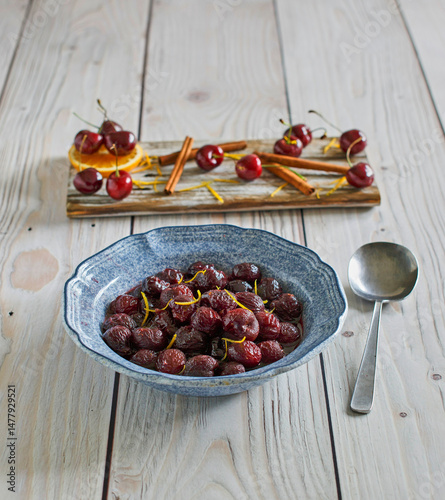Homemade Tart Cherries with Orange Peel