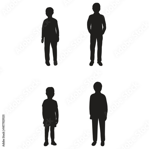 silhouette of boys , boys icon