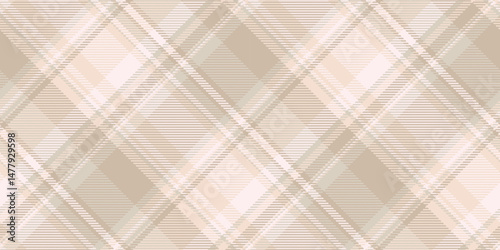 Customized fabric check tartan, page textile seamless pattern. Good vector background texture plaid in light and white colors.