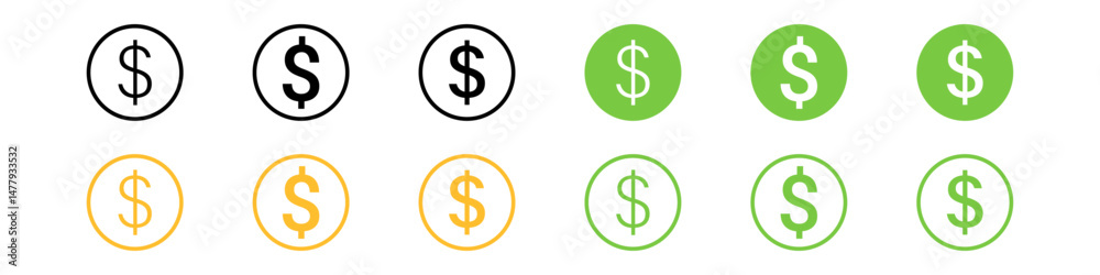 Money dollar icon symbol Coin icon logo in flat style. Vector element. Business icons, financial icons, enrichment, dollar, currency. Illustration of dollar, marketing Money dollar icon symbol Coin icon logo in flat style. Vector element. Business icons, financial icons, enrichment, dollar, currency. Illustration of dollar, marketing