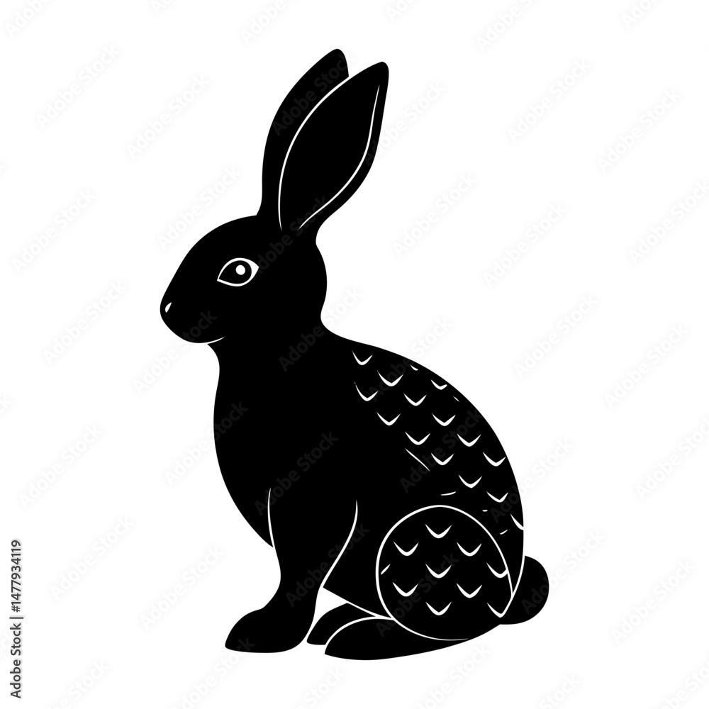 Obraz premium Easter Bunny Silhouette vector