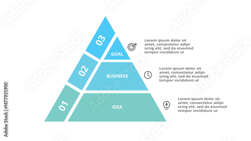 Workflow concept for infographic with 3 steps, options, parts or processes. Business data visualization.
