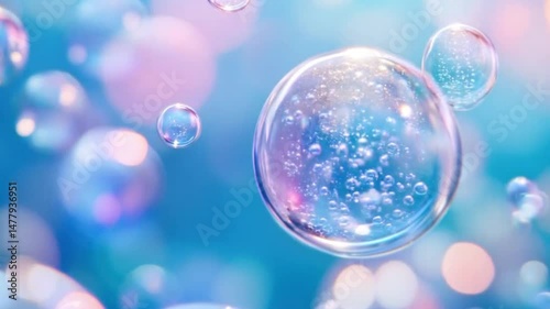 Abstract Geometric Background with Soft Light Blue Gradient Bokeh Effect video.Modern Digital Design for Business, Technology, Web Templates, Desktop Wallpaper, and Elegant Hitech Visual Presentations