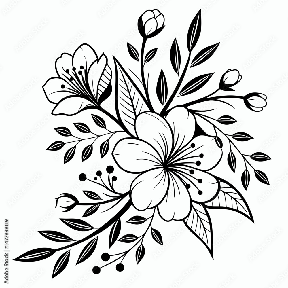 Obraz premium vector illustration of a flower