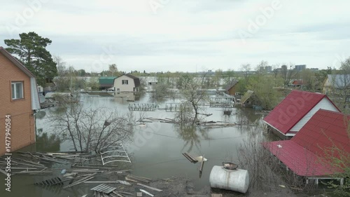 Global warming, floods on the planet.The apocalypse, catastrophes.Storms and destruction.Natural disasters,climate change,the riot of nature.The remnants of human life are floating in dirty water.End