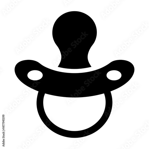 Simple graphic representation of a baby pacifier