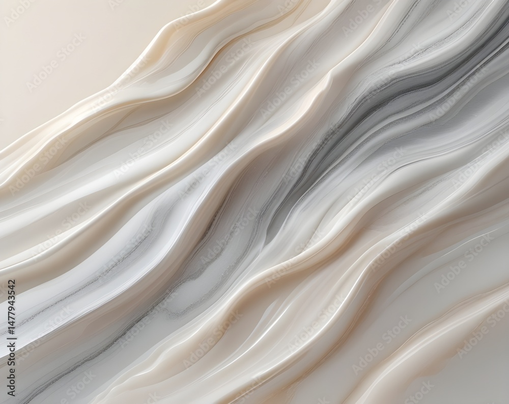 Fototapeta premium A Breathtakingly Realistic, Seamless, and Gradient-like Cream and Gray Blend Marble Texture Illustration – Delicate Soft Veins in 4K HD, Ultra-High-Resolution AI-Generated