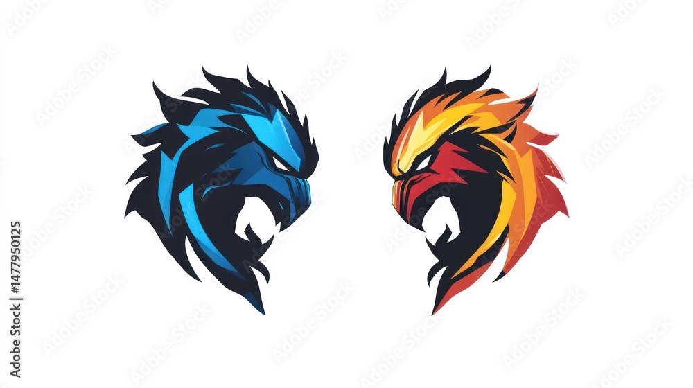 Fototapeta premium Fierce avian emblems