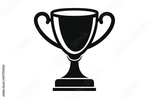 Graphic Depiction of a Victory Trophy Cup Icon Illustration and Design Element