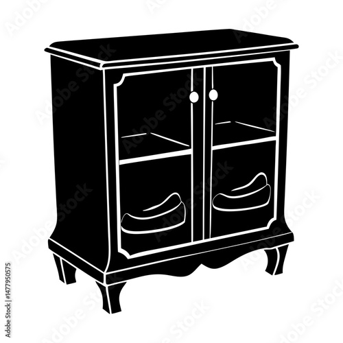 Shoe Cabinet silhouette vector