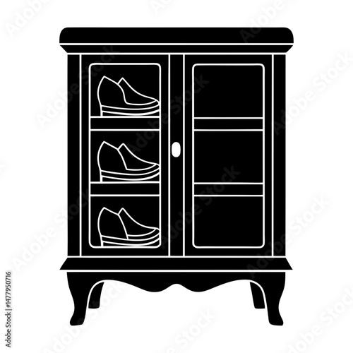 Shoe Cabinet silhouette vector