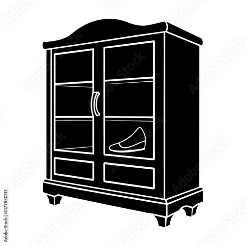 Shoe Cabinet silhouette vector