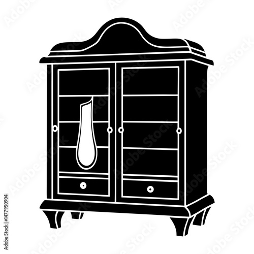 Shoe Cabinet silhouette vector