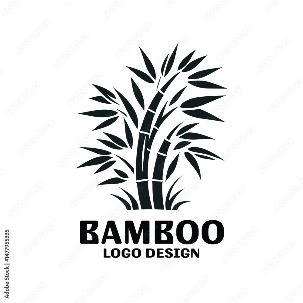 Fototapeta premium Bamboo Vector Logo Design