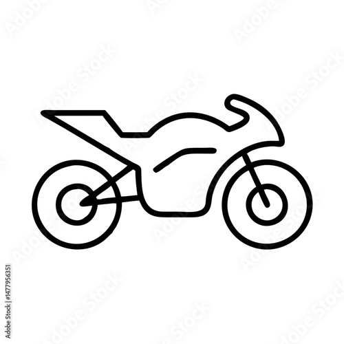 Motorcycle Icon Outline Design  