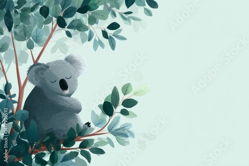 Cozy Forest Creature Resting Amidst Lush Greenery Ideal for Nature and Wildlife Themes Serene