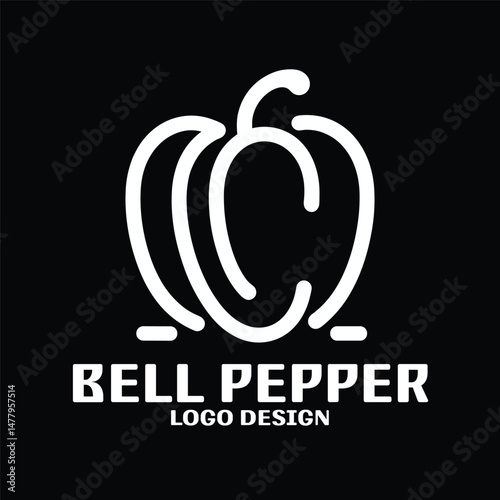 Bell Pepper Vector Logo Design