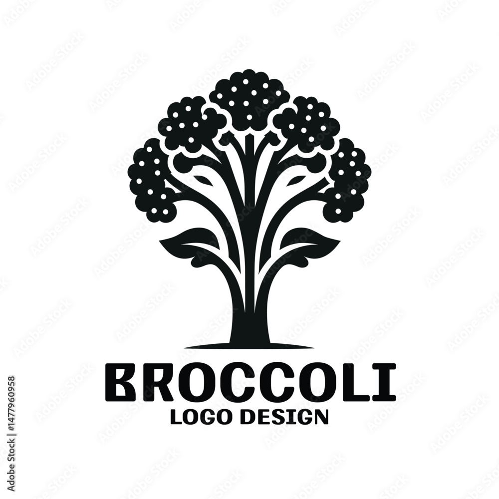Obraz premium Broccoli Vector Logo Design