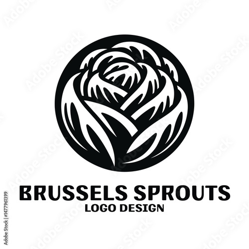 Brussels Sprouts Vector Logo Design