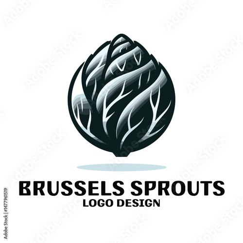 Brussels Sprouts Vector Logo Design