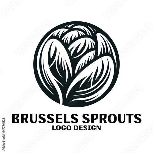 Brussels Sprouts Vector Logo Design