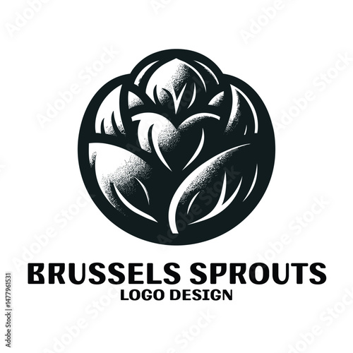 Brussels Sprouts Vector Logo Design