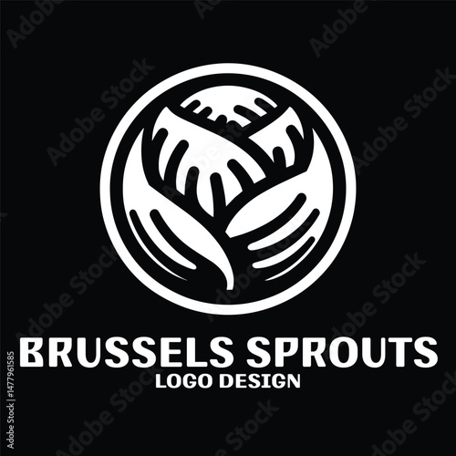 Brussels Sprouts Vector Logo Design