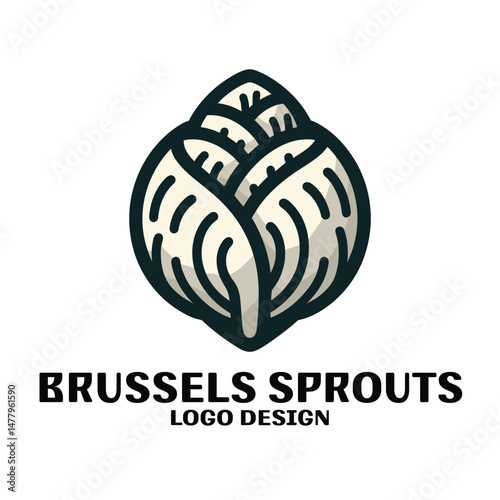 Brussels Sprouts Vector Logo Design