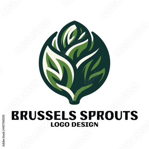 Brussels Sprouts Vector Logo Design